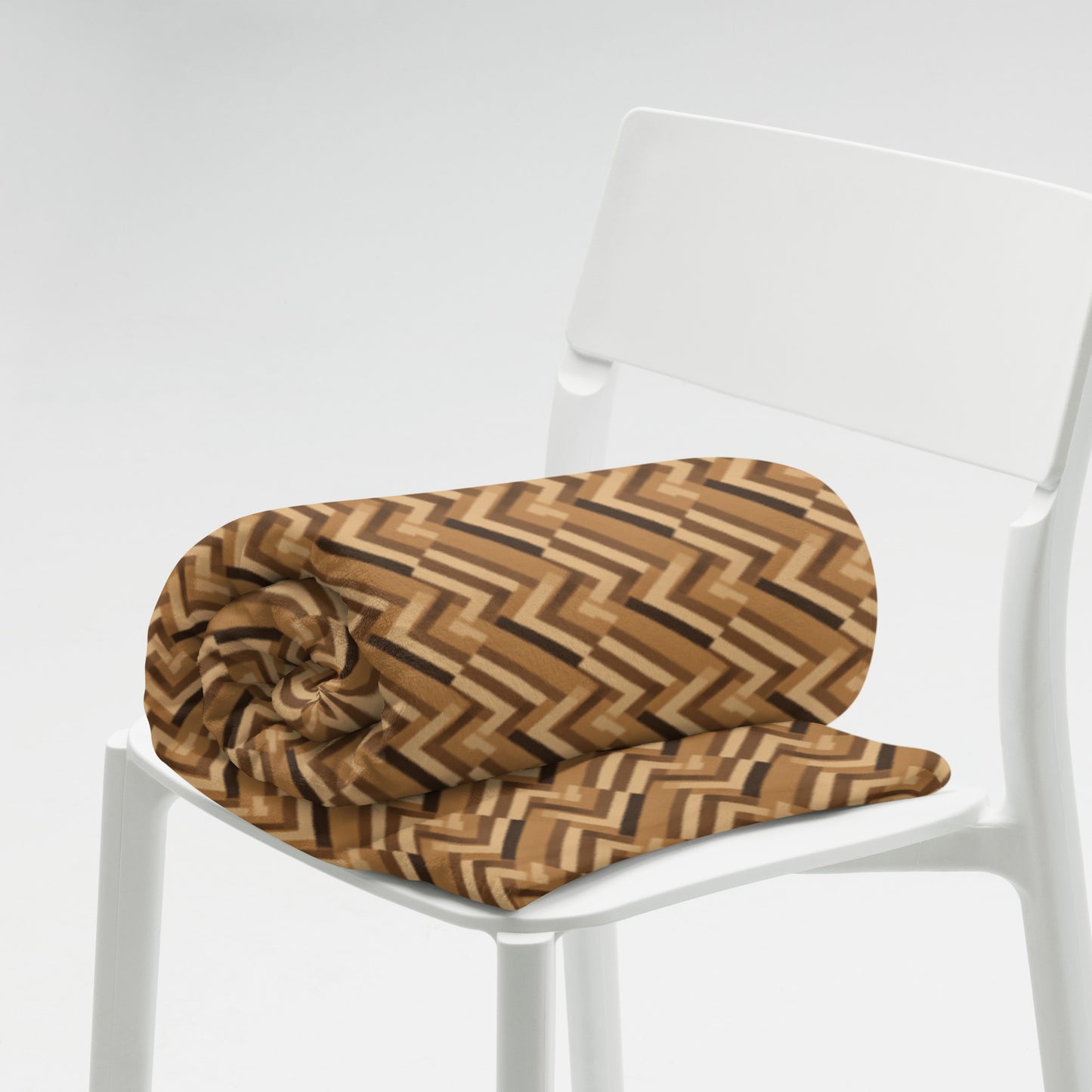 Throw Blanket: Brown Chevron (50" x 60" or 60" x 80")