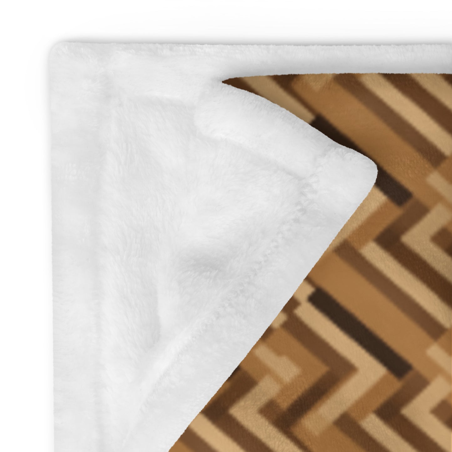 Throw Blanket: Brown Chevron (50" x 60" or 60" x 80")