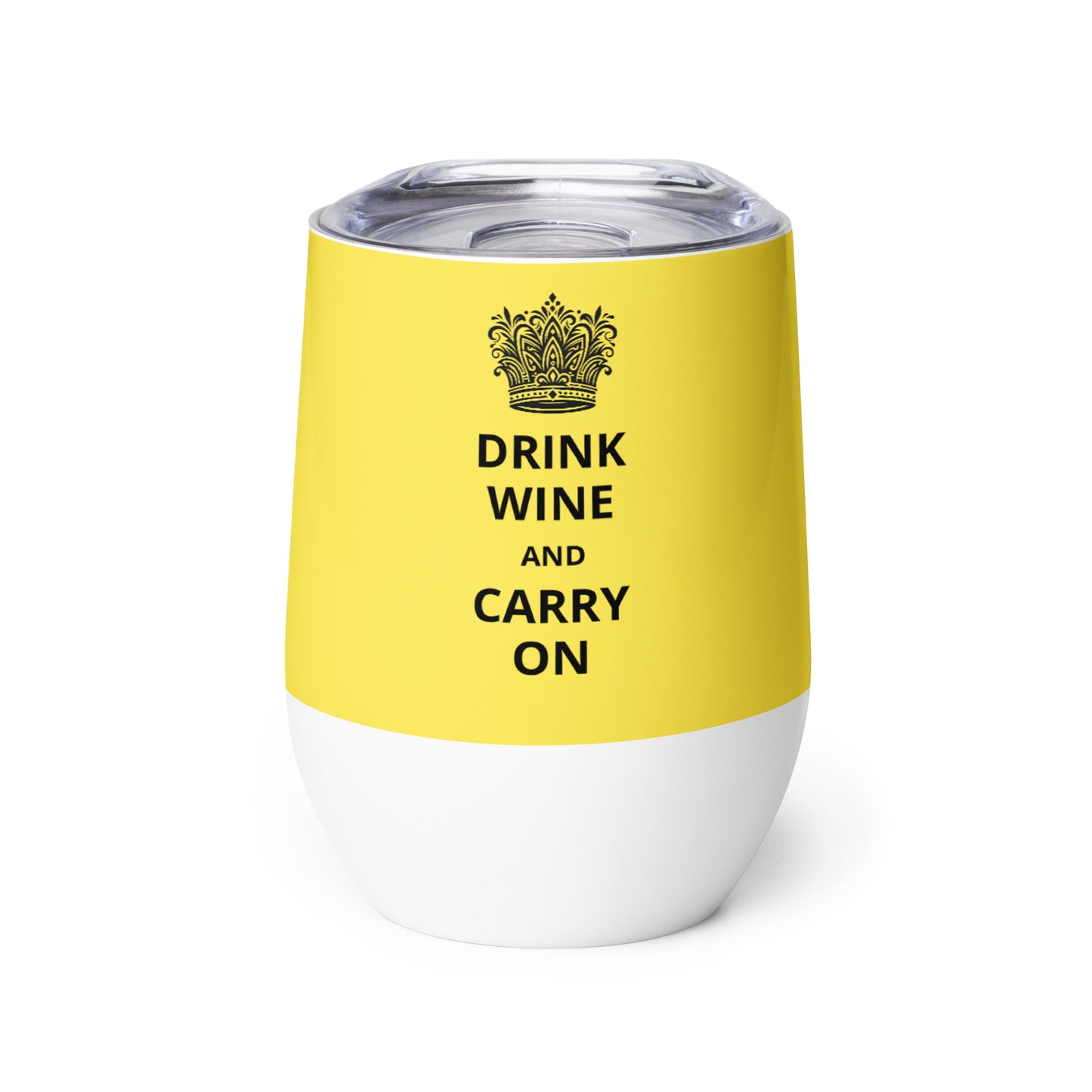 12oz Stainless Steel Wine Tumbler: "Drink Wine and Carry On" (8 colours)