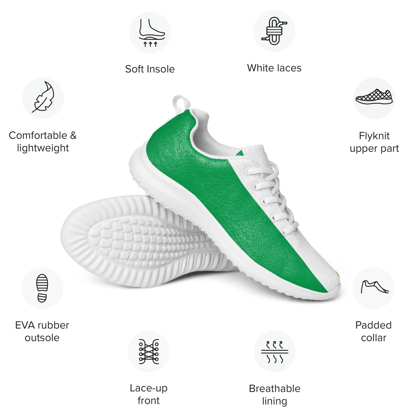 Women’s Athletic Shoes: Ireland - Large Flag