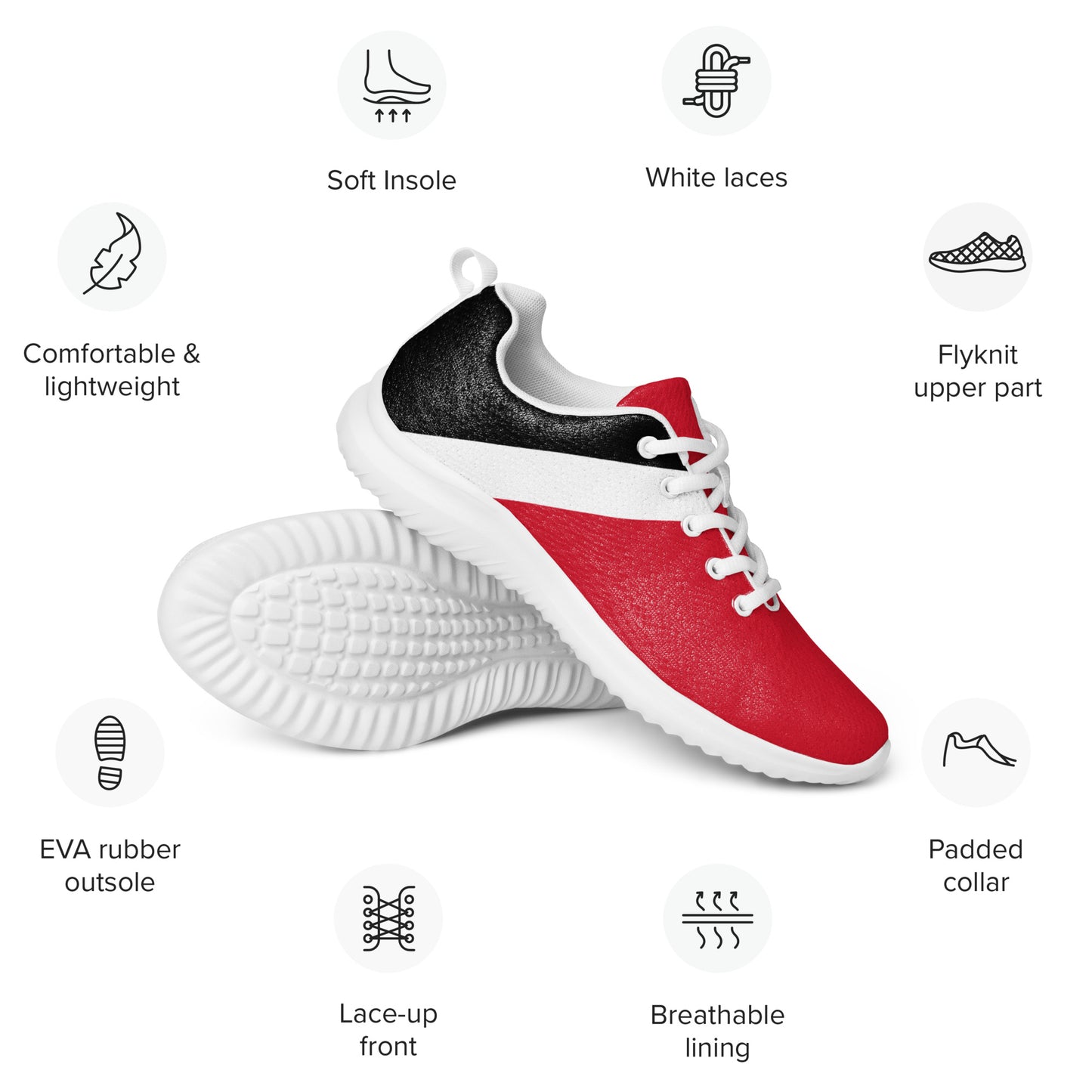 Women’s Athletic Shoes: Trinidad & Tobago - Large Flag