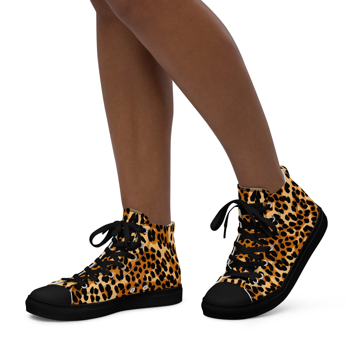 Women’s High Top Canvas Shoes: Leopard