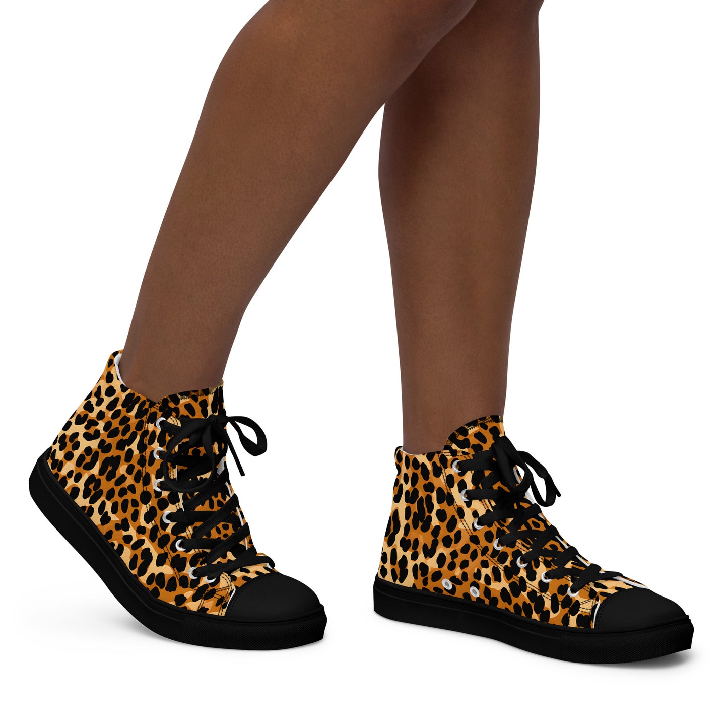 Women’s High Top Canvas Shoes: Leopard