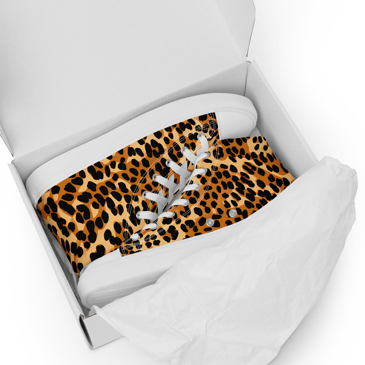 Women’s High Top Canvas Shoes: Leopard