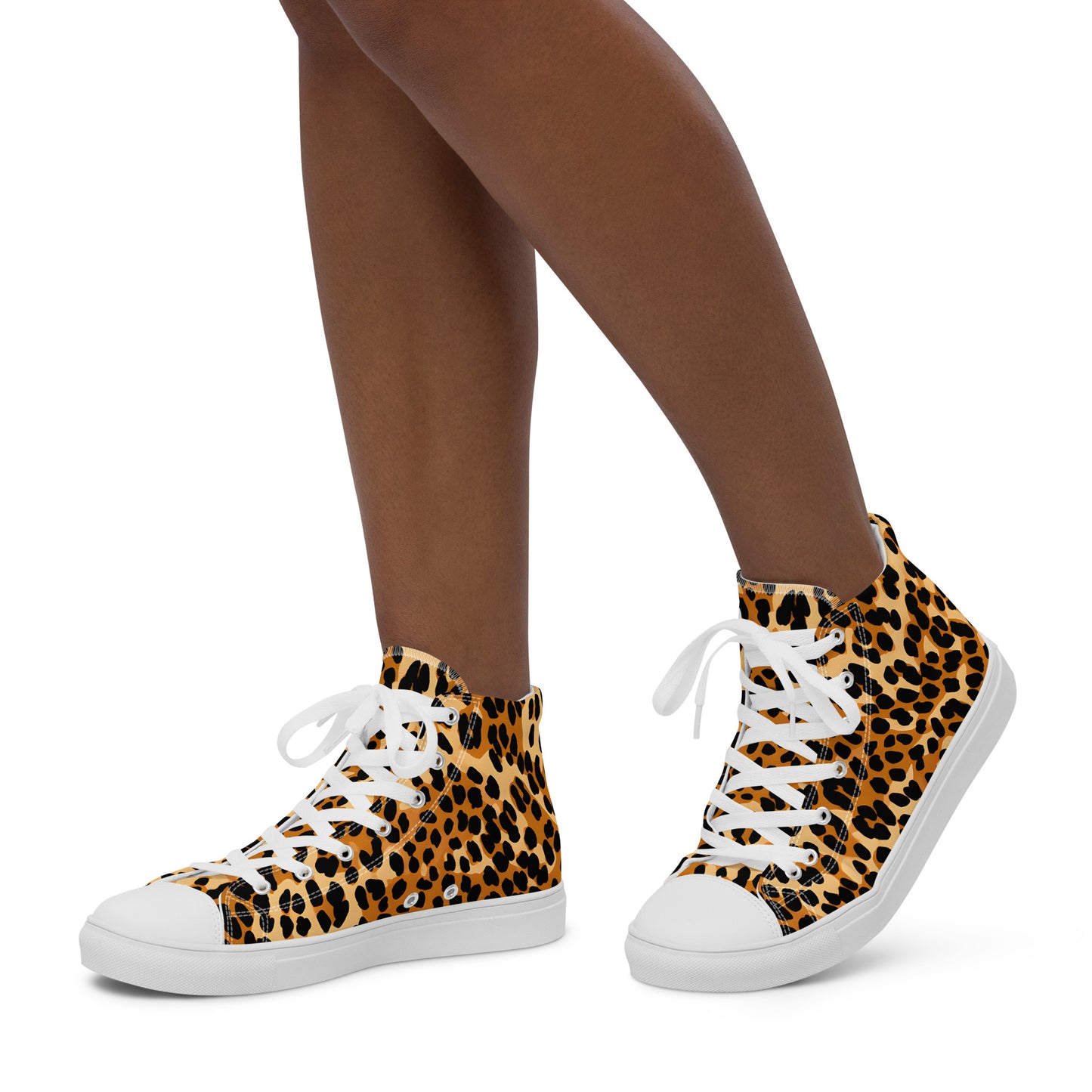 Women’s High Top Canvas Shoes: Leopard