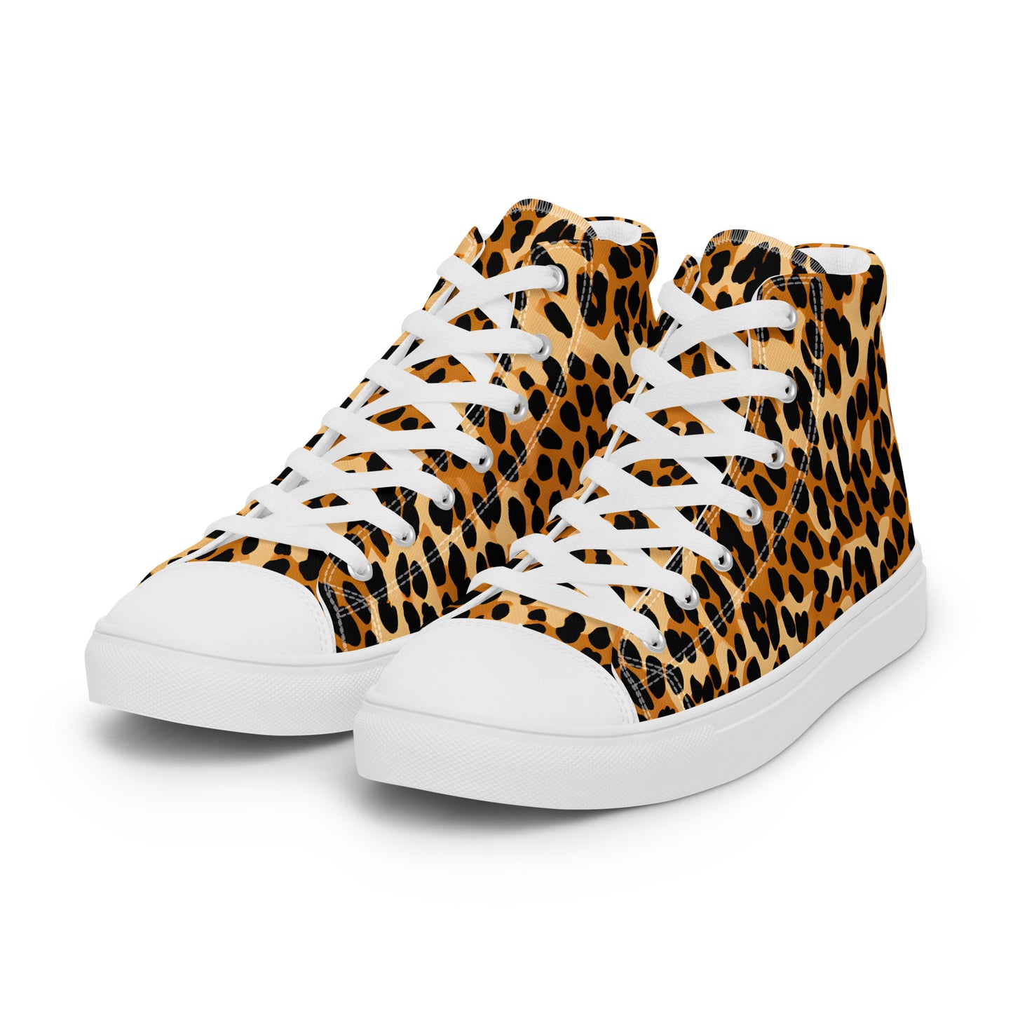 Women’s High Top Canvas Shoes: Leopard