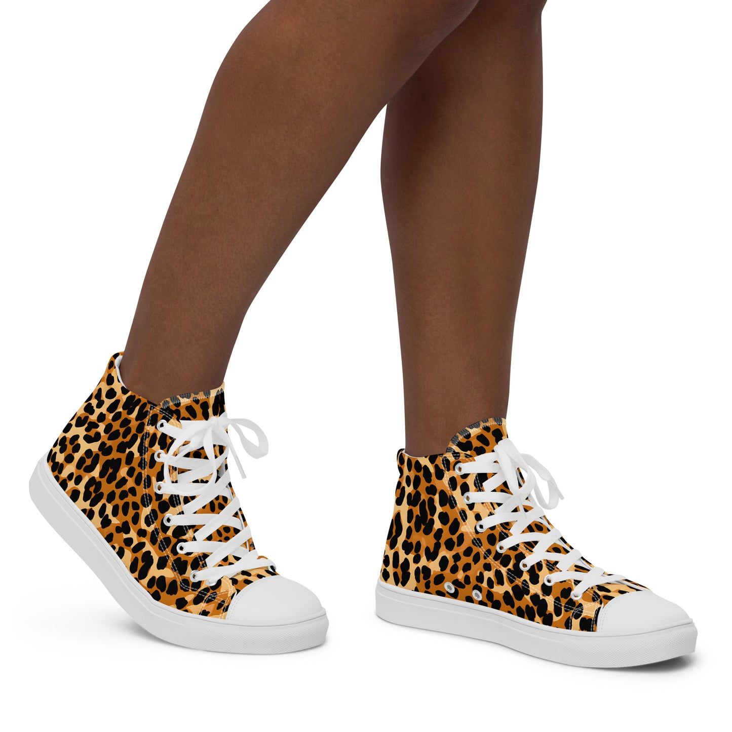 Women’s High Top Canvas Shoes: Leopard