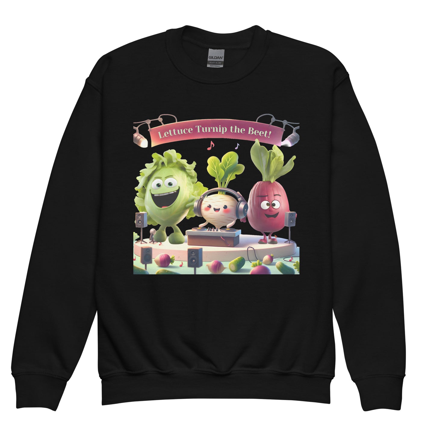 Youth Crewneck Sweatshirt: Beets by Day - "Lettuce Turnip the Beet!"