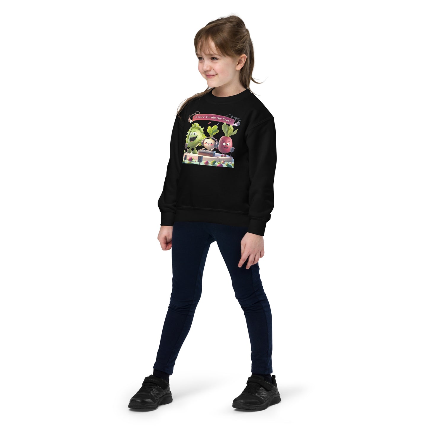 Youth Crewneck Sweatshirt: Beets by Day - "Lettuce Turnip the Beet!"