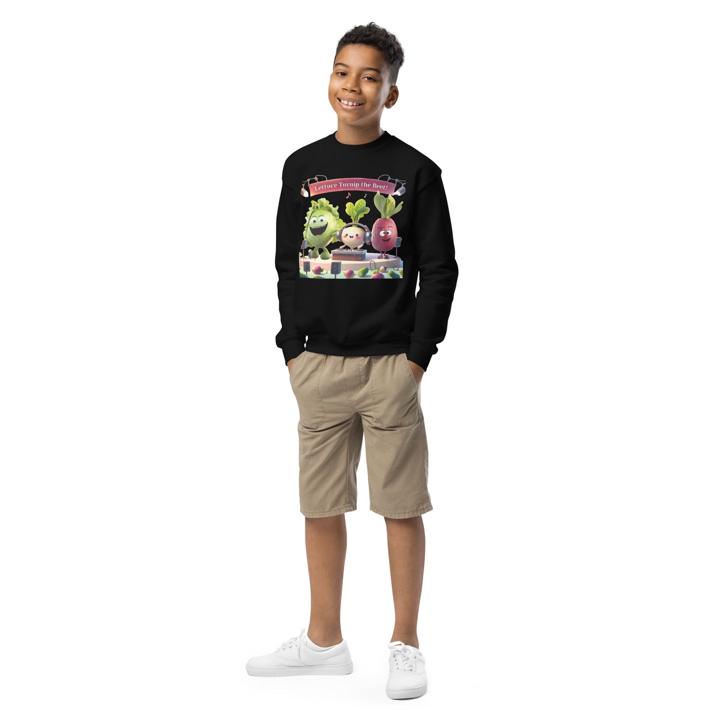 Youth Crewneck Sweatshirt: Beets by Day - "Lettuce Turnip the Beet!"