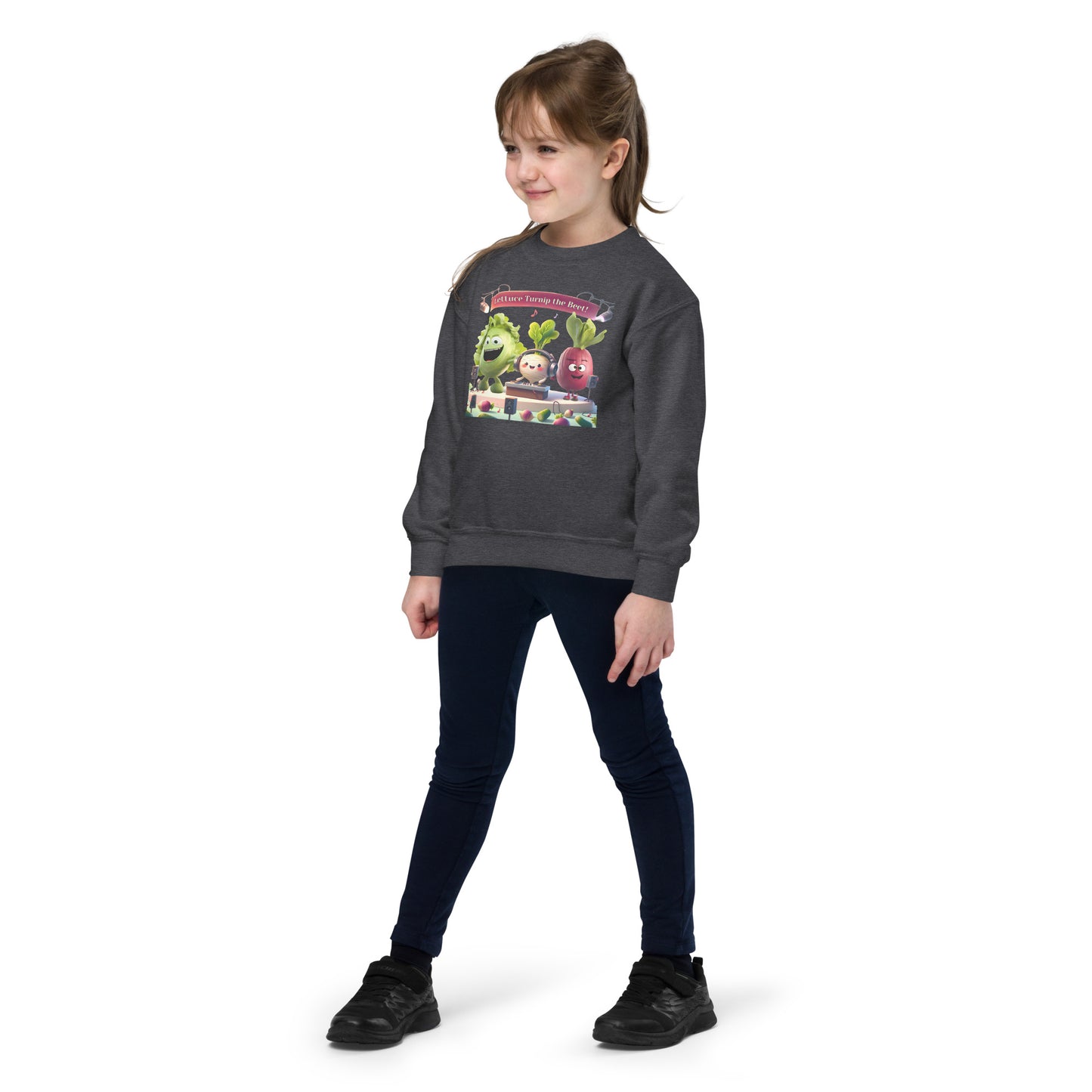 Youth Crewneck Sweatshirt: Beets by Day - "Lettuce Turnip the Beet!"