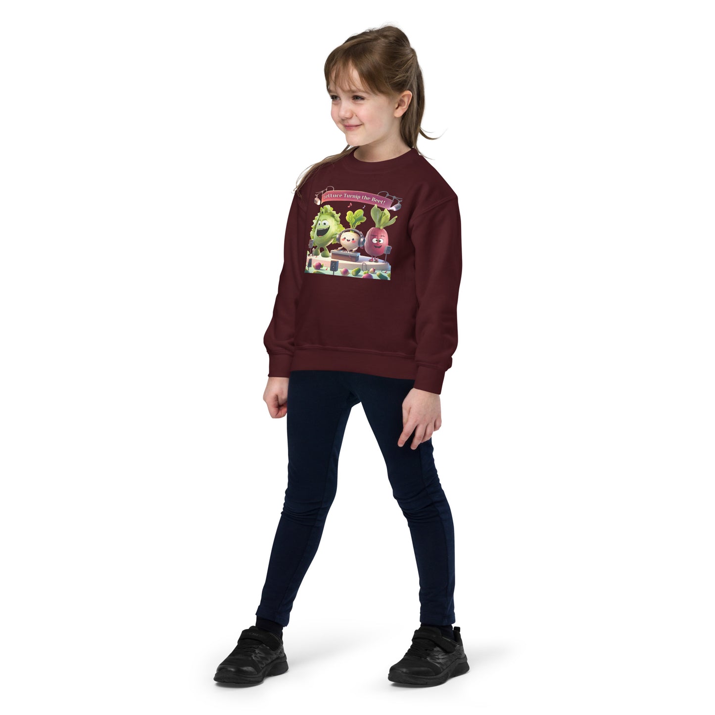 Youth Crewneck Sweatshirt: Beets by Day - "Lettuce Turnip the Beet!"