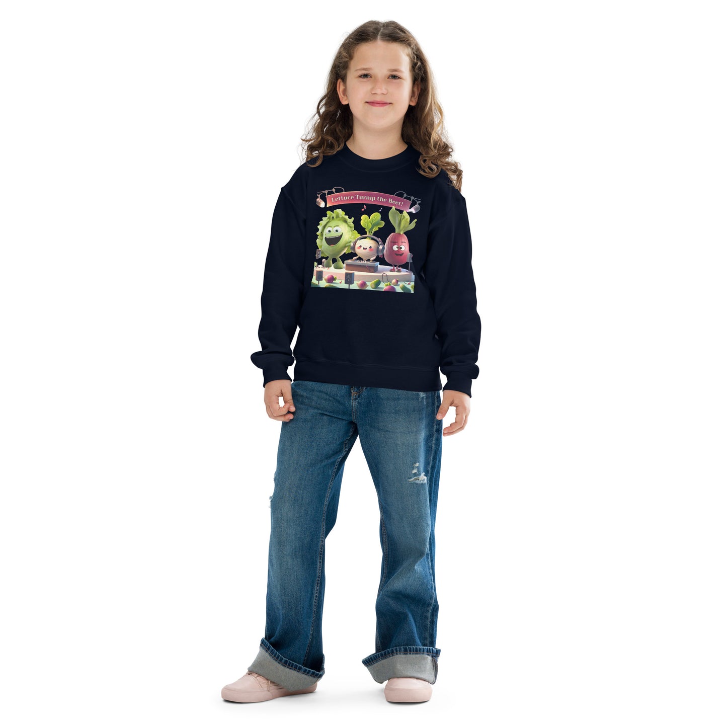 Youth Crewneck Sweatshirt: Beets by Day - "Lettuce Turnip the Beet!"