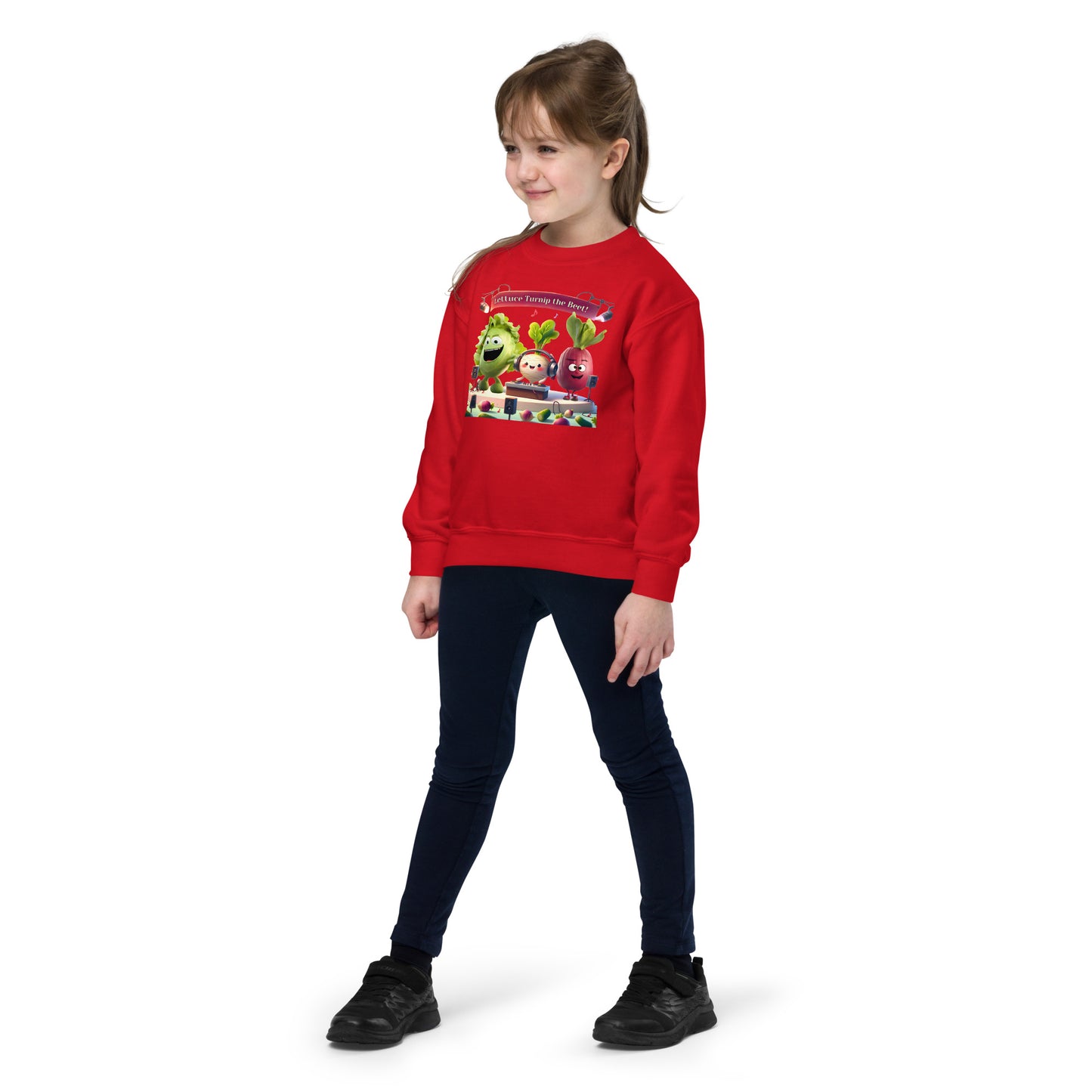 Youth Crewneck Sweatshirt: Beets by Day - "Lettuce Turnip the Beet!"