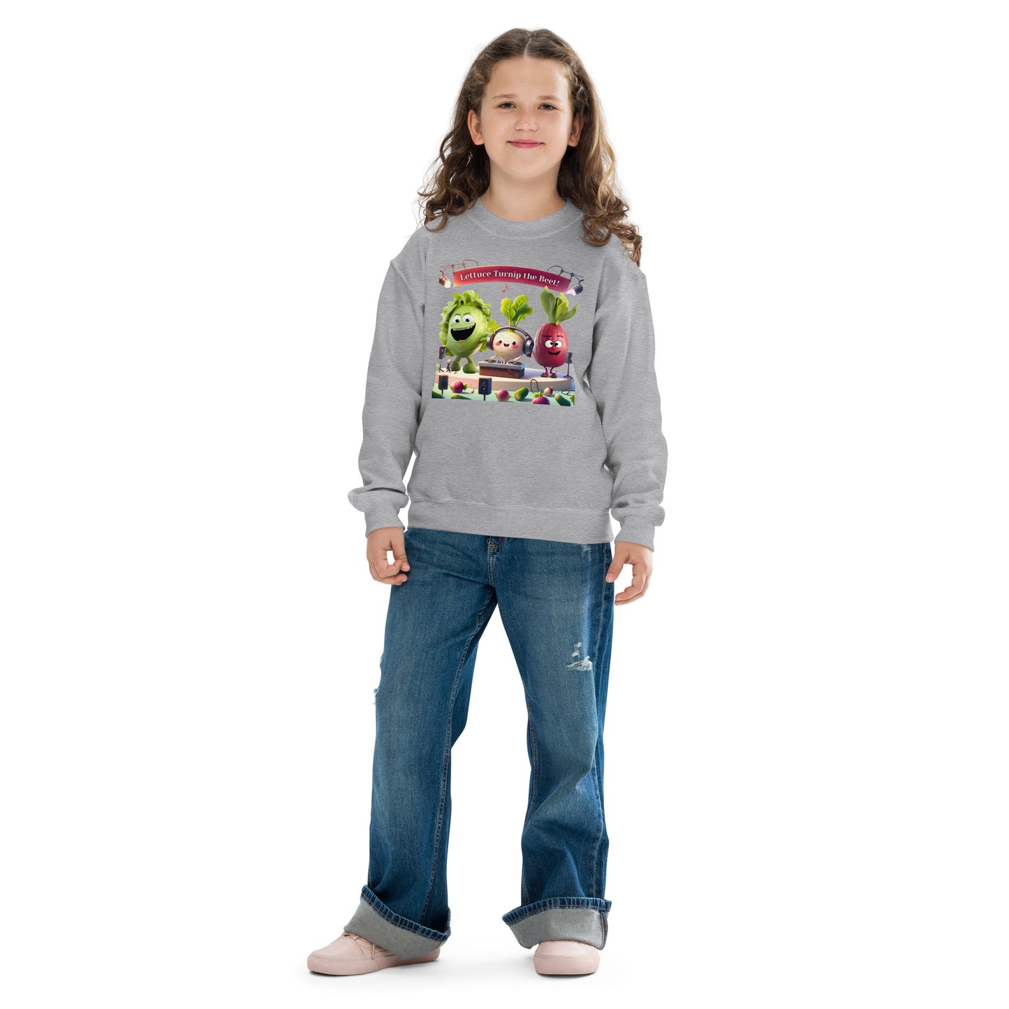 Youth Crewneck Sweatshirt: Beets by Day - "Lettuce Turnip the Beet!"