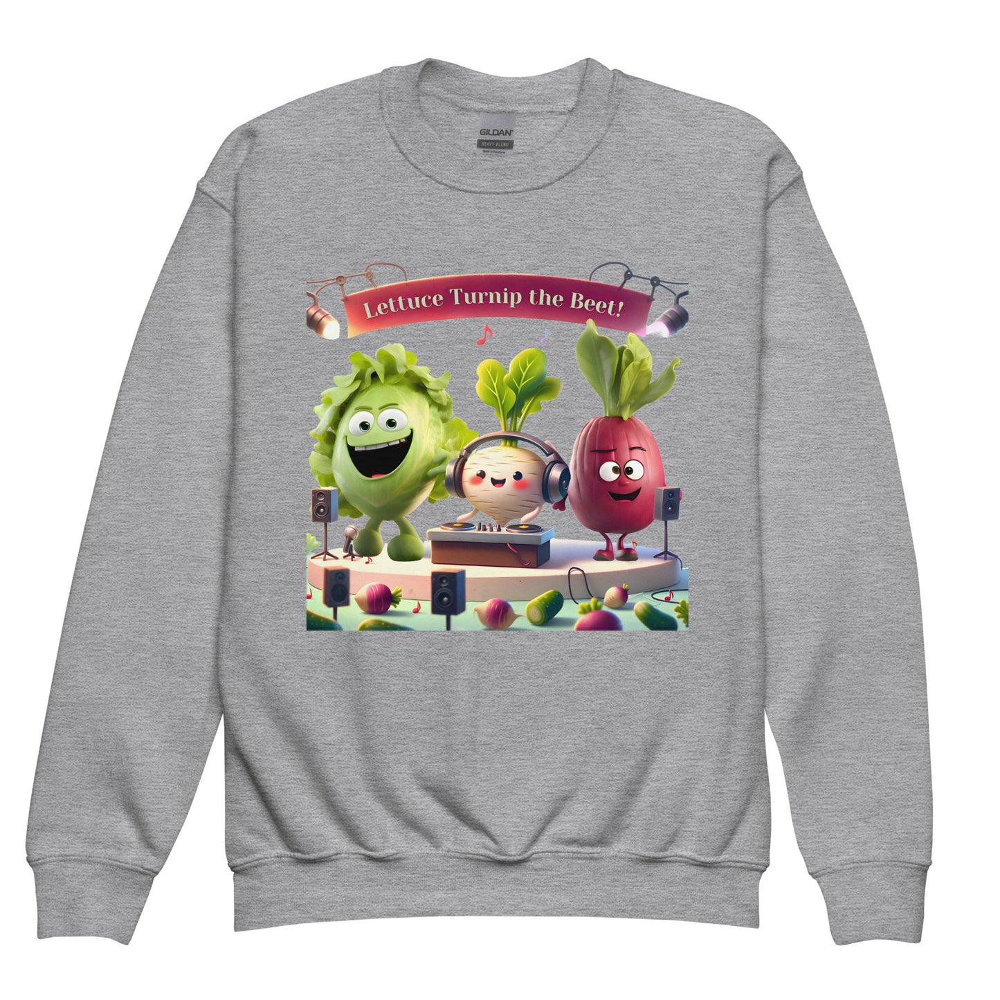 Youth Crewneck Sweatshirt: Beets by Day - "Lettuce Turnip the Beet!"