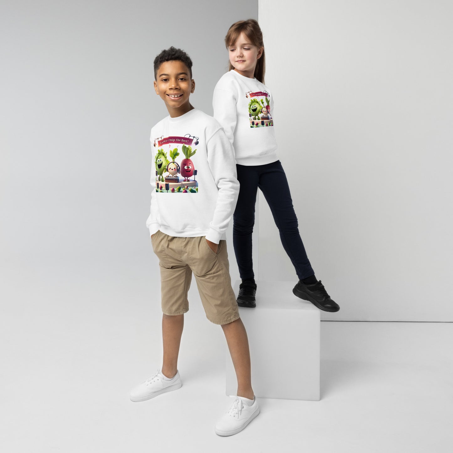 Youth Crewneck Sweatshirt: Beets by Day - "Lettuce Turnip the Beet!"