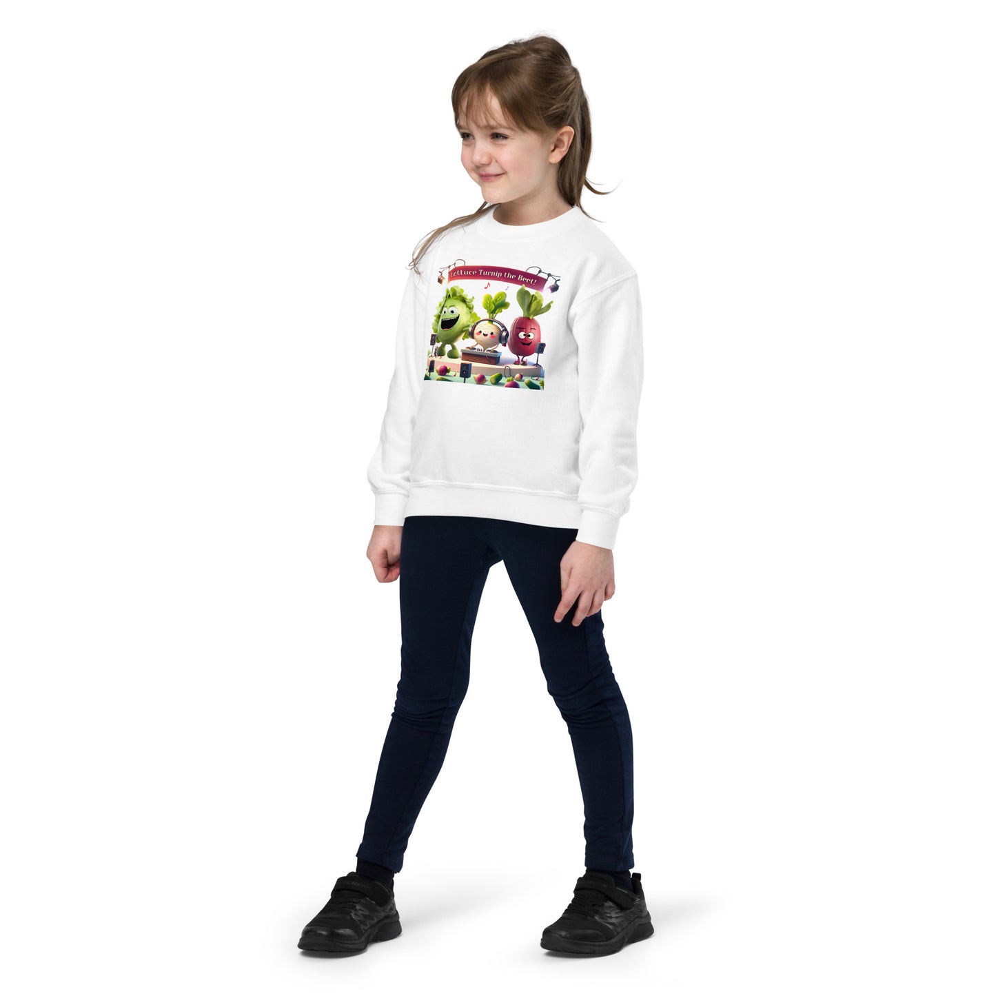 Youth Crewneck Sweatshirt: Beets by Day - "Lettuce Turnip the Beet!"