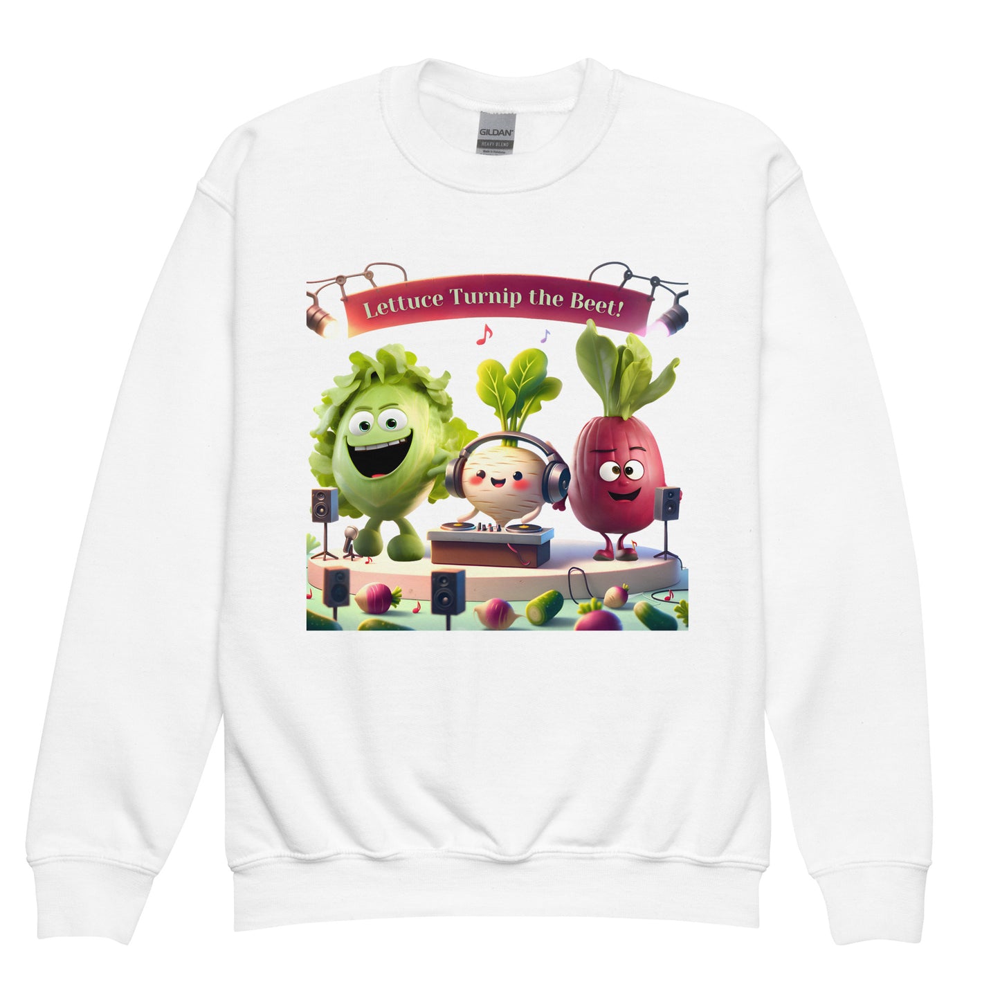 Youth Crewneck Sweatshirt: Beets by Day - "Lettuce Turnip the Beet!"